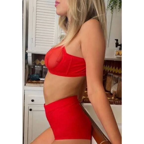 WE ARE HAH Free People NWT Adjustable Mesh Underwire Bandeau Bra B - Picture 4 of 6